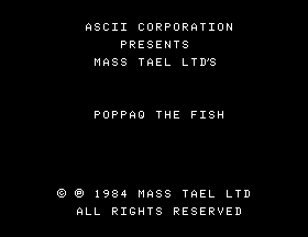Poppaq the Fish Title Screen